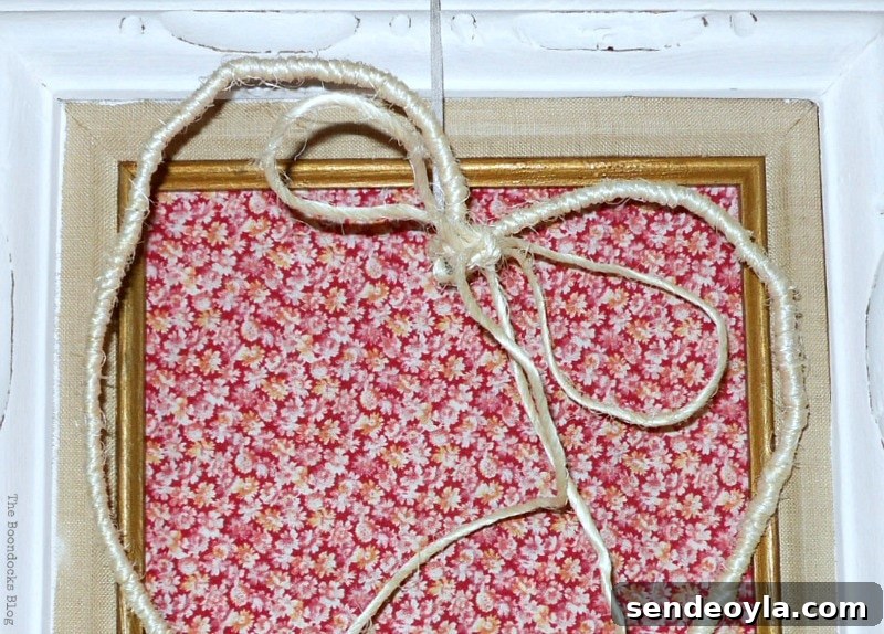 Close up of framed heart