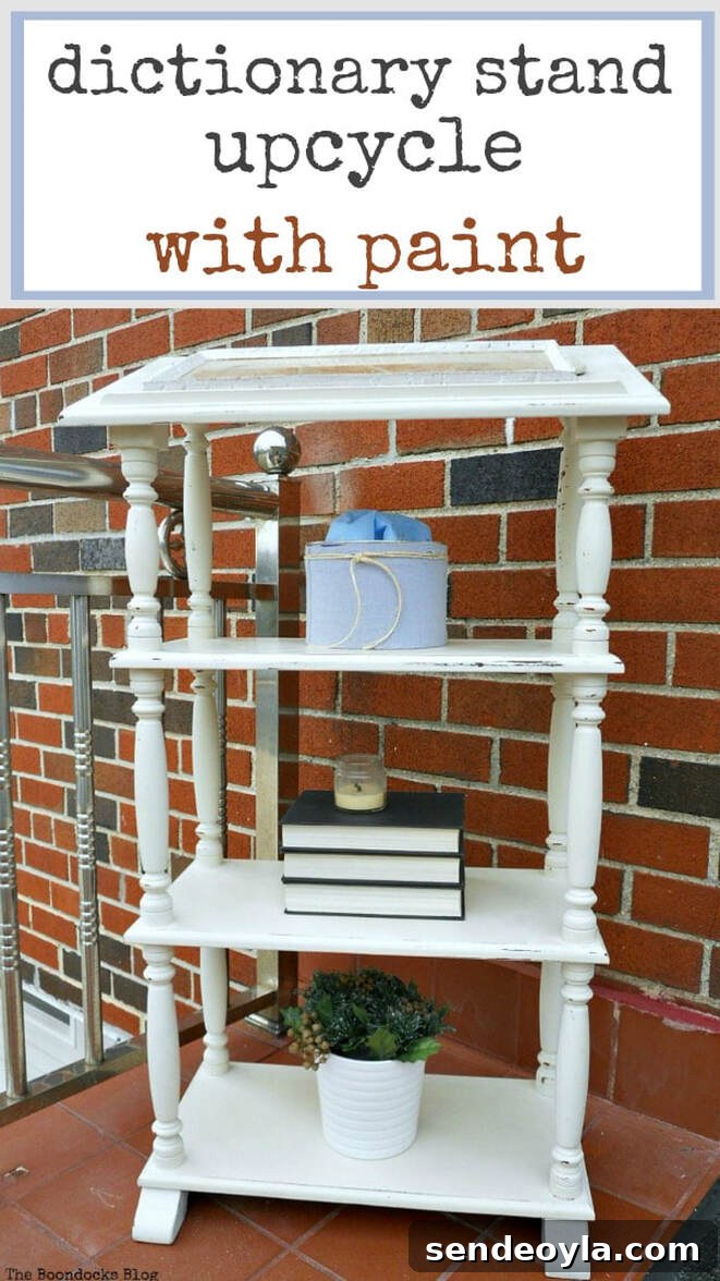 Giving a new look to an old dictionary stand with chalk paint #furnituremakeover #dictionarystand #upcycledfurniture #DIYproject #furnituremakeover #Chalkytypepaint How to Upcycle a Dictionary Stand with Chalk Paint www.theboondocksblog.com