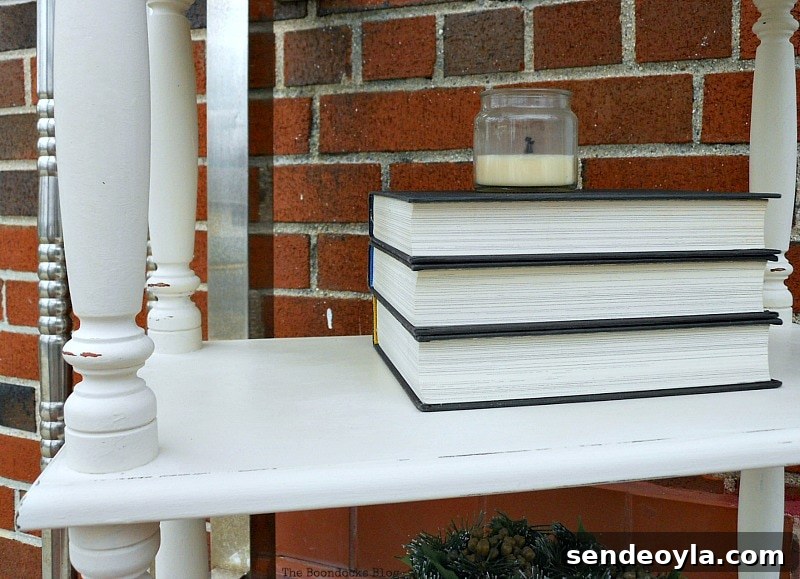 detail of spindle, How to Upcycle a Dictionary Stand with Chalk Paint www.theboondocksblog.com