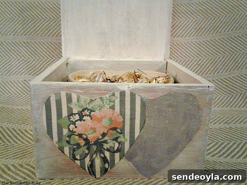 Personalized Valentine's Day Wooden Gift Box 10 box with chocolates inside, Valentine's Day Wooden Gift Box www.theboondocksblog.com