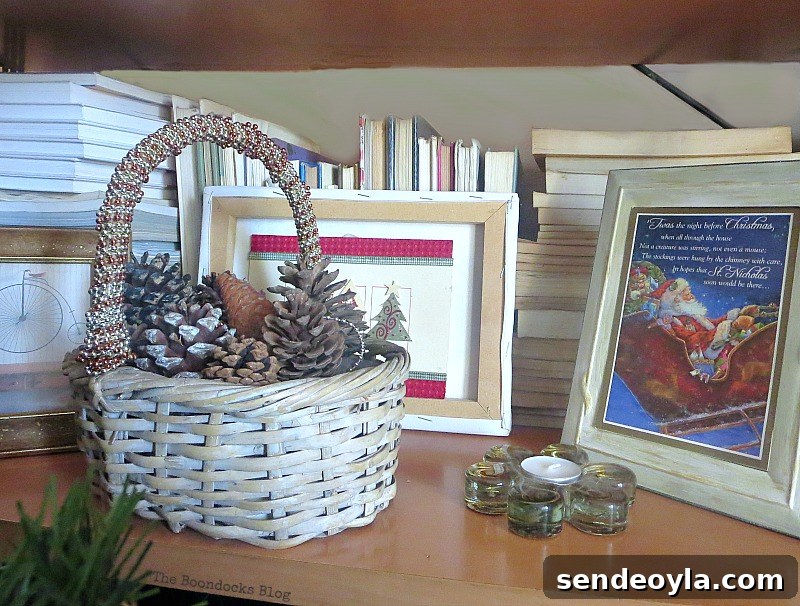 Basket with beaded garland wrapped around handle, How to Repurpose your Decor for a Unique Christmas Look