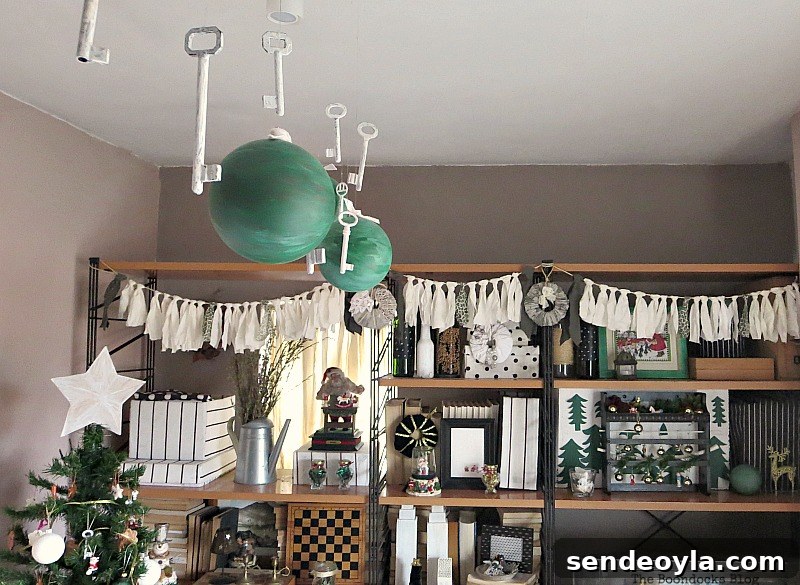 Ceiling with lights and globes, How to Repurpose your Decor for a Unique Christmas Look