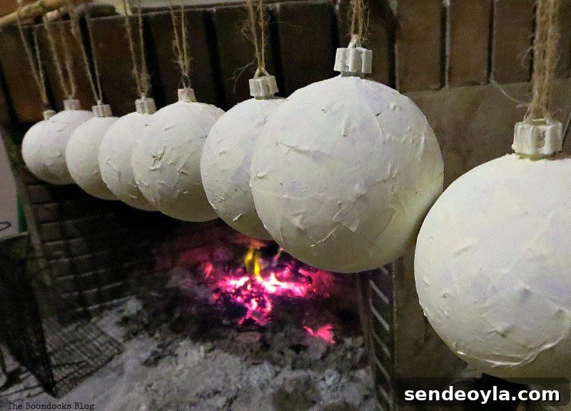 Creative DIY Ideas to Upcycle Your Christmas Tree 6 Drying the painted globes