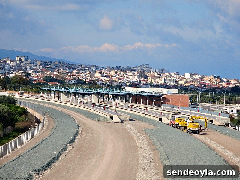 Railroad station under construction, The View from the Railroad Overpass www.theboondocksblog.com