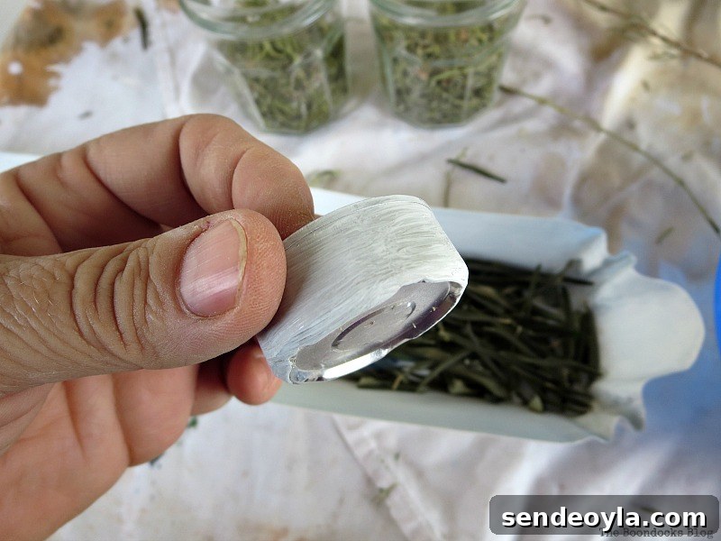 Painting the tealights white, Easy Green Christmas Centerpieces