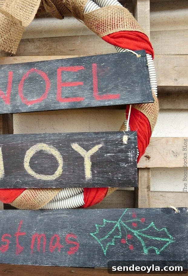 Noel Joy, Easy Chalkboard signs for the Holidays www.theboondocksblog.com
