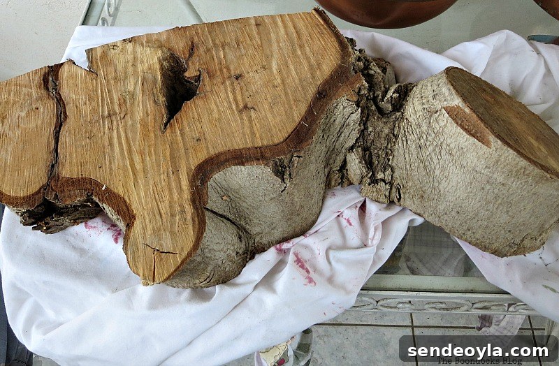 DIY Natural Thanksgiving Table Centerpiece Ideas 3 Piece of wood stump.