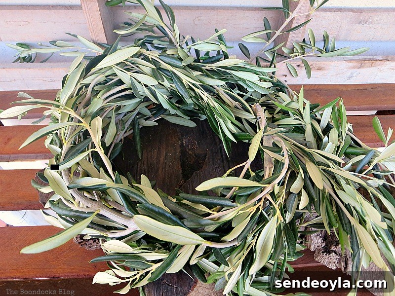 DIY Natural Thanksgiving Table Centerpiece Ideas 6 Olive branches shaped into a circle.