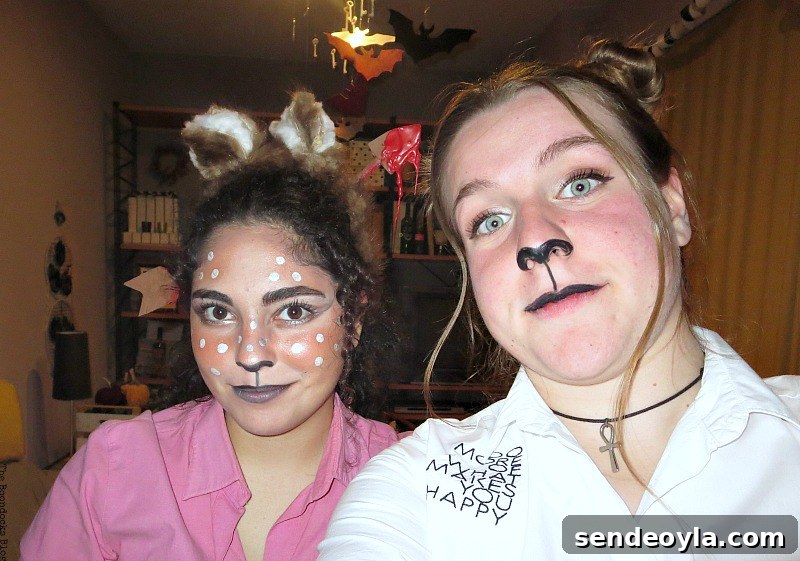 two cute guests, Paranoid Man goes to the Halloween Party