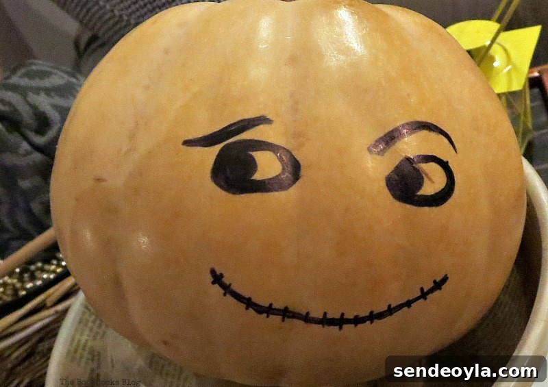 A happy Paranoid Man Pumpkin, Paranoid Man goes to the Halloween Party