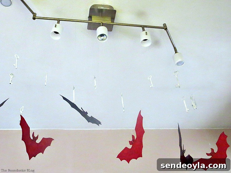 Bats coming down from ceiling, Paranoid Man goes to the Halloween Party