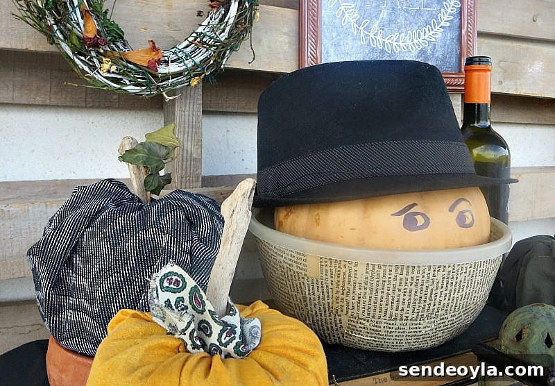 Black wearing hat pumpkin