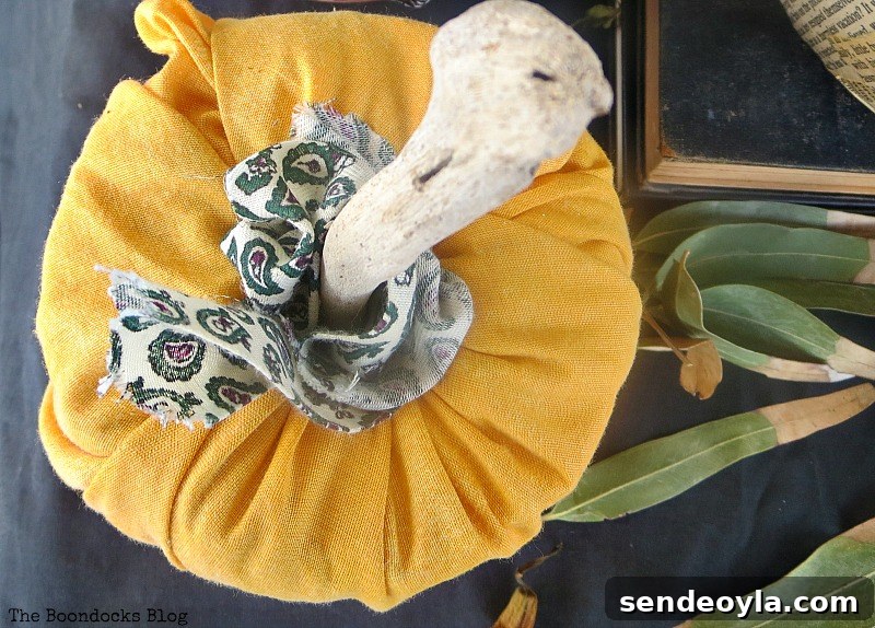 toilet paper covered in fabric, The Paranoid Man Pumpkin Craft