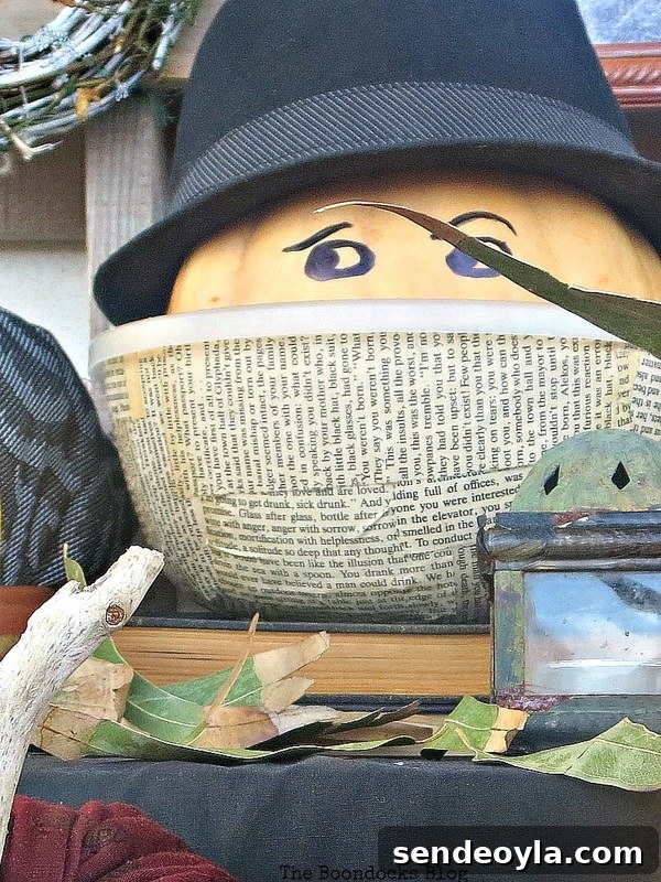 The paranoid man pumpkin craft