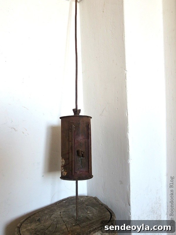 Vintage coffee roaster detail