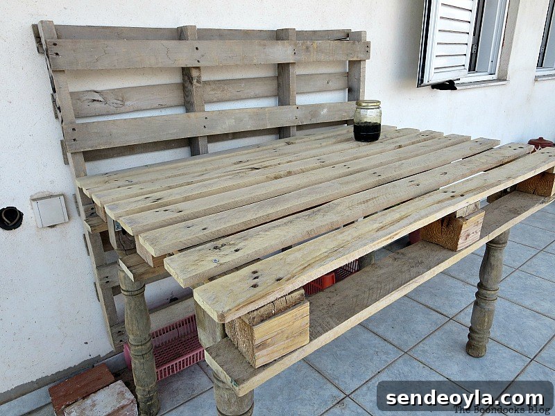 How to Build a Pallet Table with Reclaimed Wood Legs 9 The
