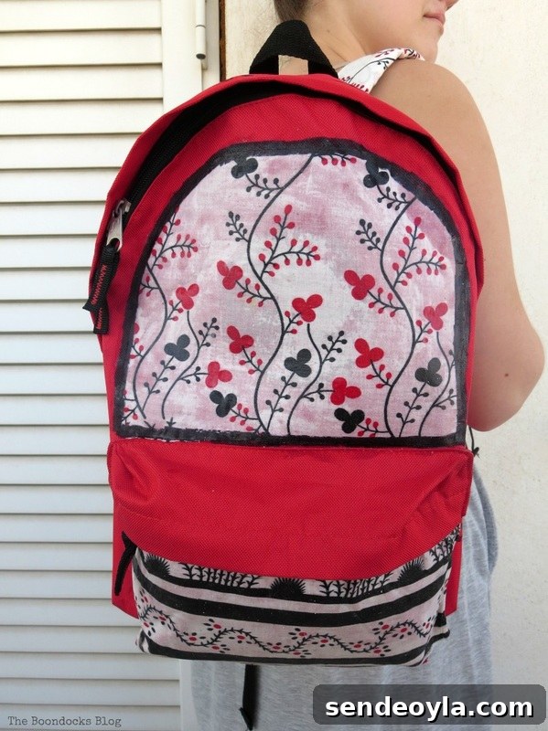 DIY Upcycled Backpack from Old Clothes 2 Teen backpack makeover using fabric