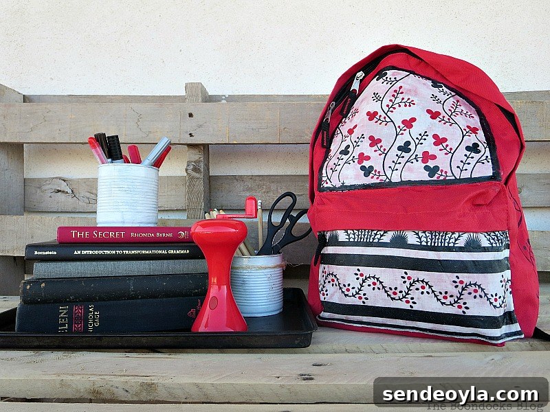 DIY Upcycled Backpack from Old Clothes 13 Finished backpack front view