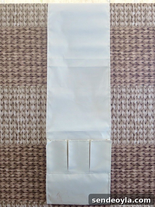 DIY Hanging Organizer for Back-to-School Supplies 3 Ikea remote control pocket, How to make a back to school hanging organizer, Back to School blog Hop www.theboondocksblog.com