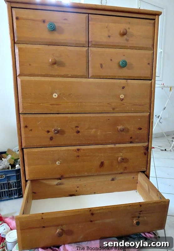 Rescue and Refinish an IKEA Pine Dresser 2 Before, How to save an Ikea Pine Dresser www.theboondocksblog.com