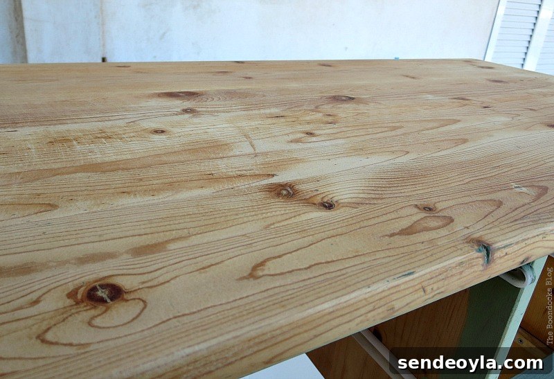 Rescue and Refinish an IKEA Pine Dresser 11 Top is sanded and waxed, How to save an Ikea Pine Dresser www.theboondocksblog.com