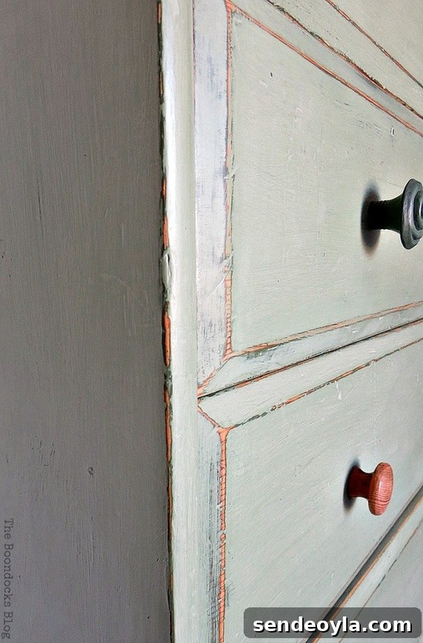 Rescue and Refinish an IKEA Pine Dresser 19 close up of distressing, How to save an Ikea Pine Dresser www.theboondocksblog.com