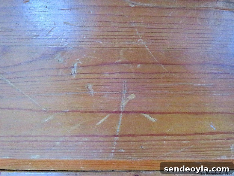 Rescue and Refinish an IKEA Pine Dresser 3 nicks and scratches, Picture How to save an Ikea Pine Dresser www.theboondocksblog.com