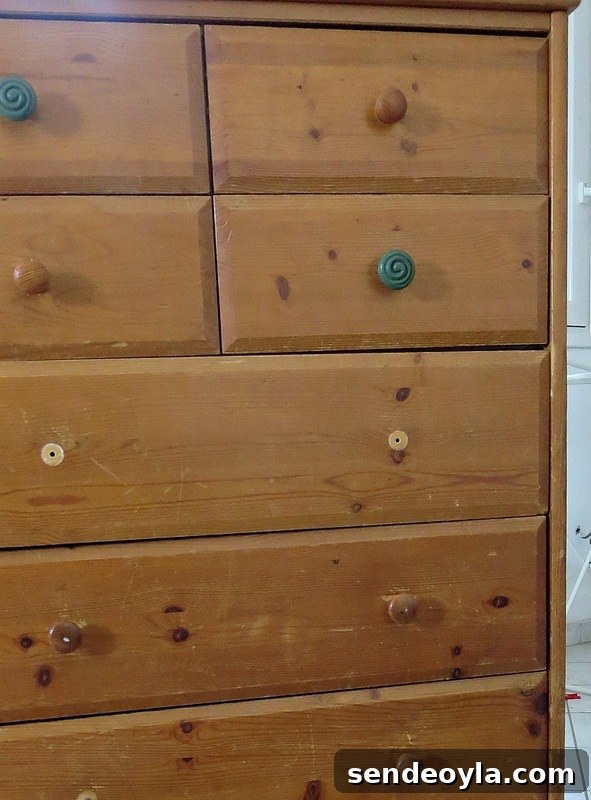 Rescue and Refinish an IKEA Pine Dresser 22 dresser before, How to save an Ikea Pine Dresser www.theboondocksblog.com