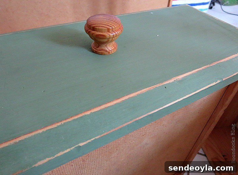 Rescue and Refinish an IKEA Pine Dresser 7 distressing the drawer, How to save an Ikea Pine Dresser www.theboondocksblog.com