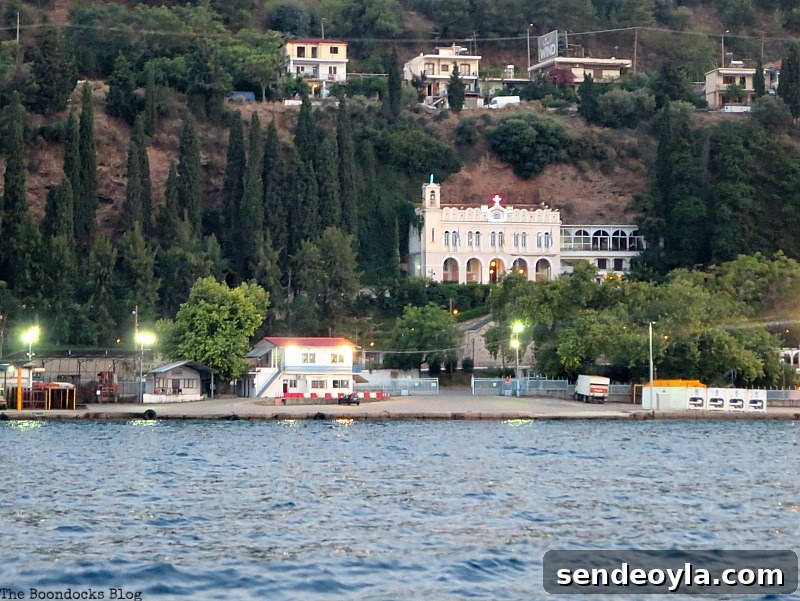 A church nestled on the side of the coast, A Boat Ride into the Sunset www.theboondocksblog.com