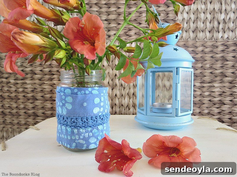 A lantern and a flower vase, A Tour of the Balcony, Part 1 www.theboondocksblog.com