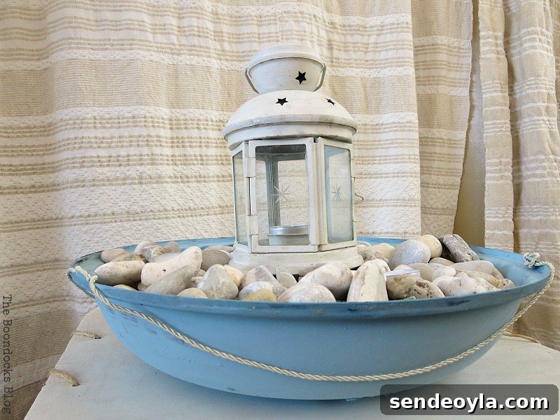 Upcycle a Grill into a Nautical Lantern 2 Adding the lantern, How to make a Nautical Lantern from a Grill - Int'l Bloggers Club Challenge www.theboondocksblog.com