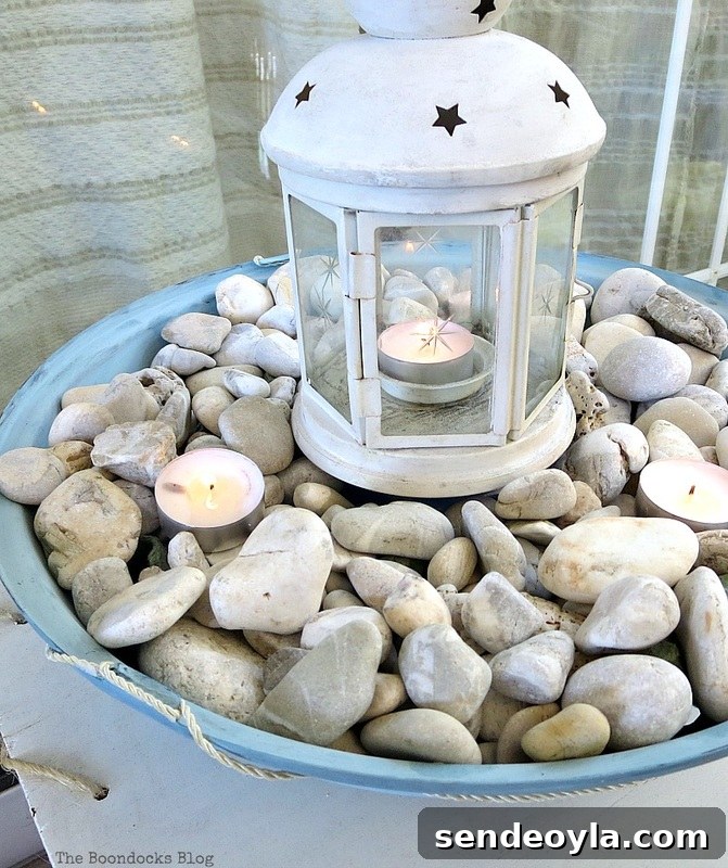 Upcycle a Grill into a Nautical Lantern 14 Lit tea lights, How to make a Nautical Lantern from a Grill - Int'l Bloggers Club Challenge www.theboondocksblog.com