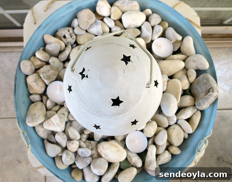 Upcycle a Grill into a Nautical Lantern 10 Overhead view, How to make a Nautical Lantern from a Grill - Int'l Bloggers Club Challenge www.theboondocksblog.com