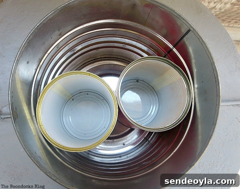 Adding smaller cans inside for compartmentalization