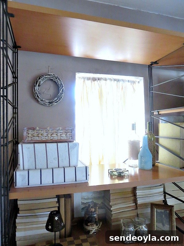 Using fabric scraps and wood trim to filter out the light of a glass block window, How I Easily Solved the Glass Blocks Problem