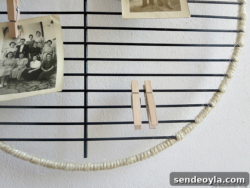 DIY Father's Day Photo Display Ideas 12 Photo display with twine wrap, Wrapping it Up for Father's Day