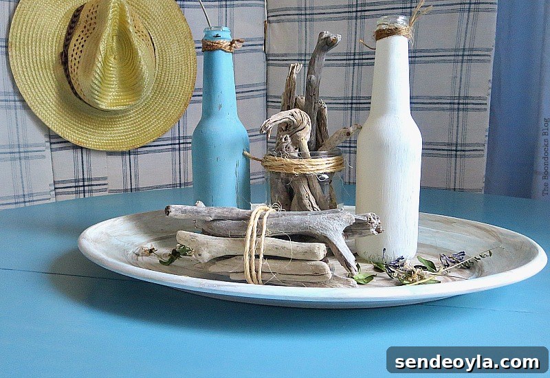 A beachy vignette, Greek Beach Table - Int'l Bloggers Club Challenge