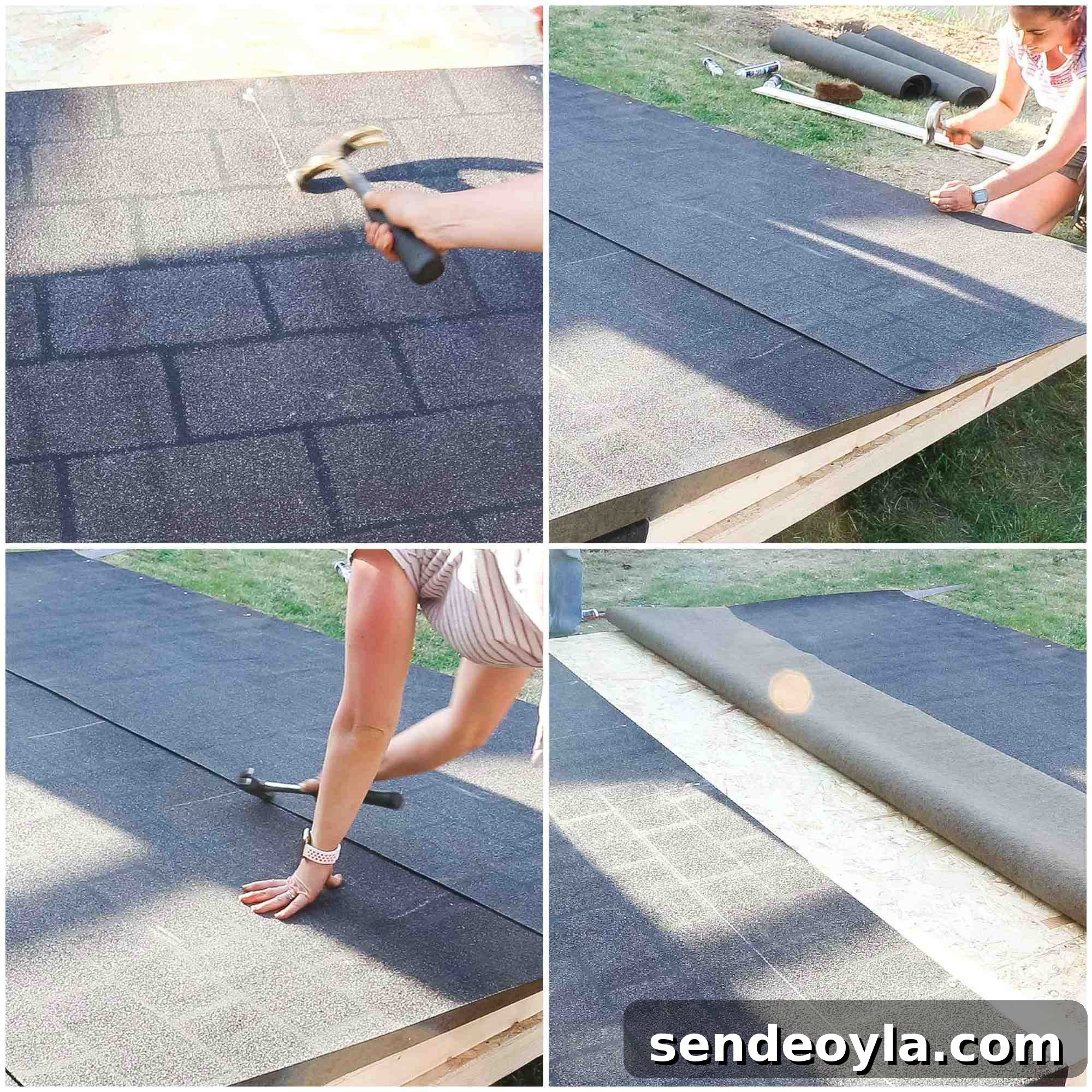 Install Roofing Felt on a Shed: Step-by-Step Tips 10 overlapping roof felt on shed roof