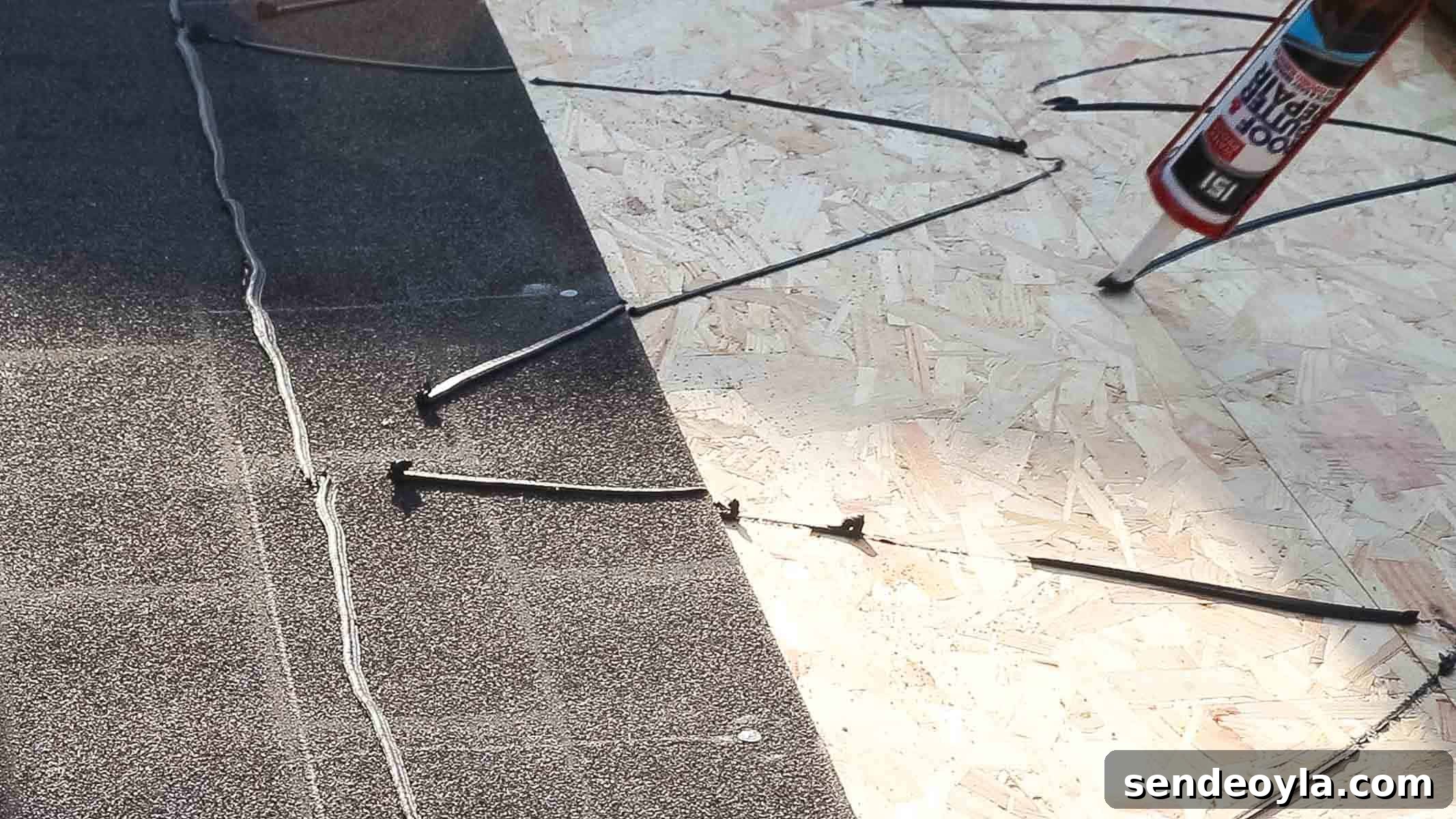 Install Roofing Felt on a Shed: Step-by-Step Tips 11 Sticking roof felt down with bitumen