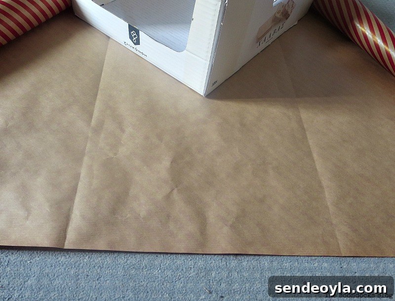 Folding the paper for Pretty Boxes for Organizing Clothes in the Closet