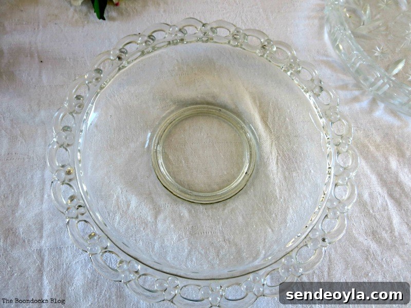a glass plate as a base, A nest for my rustic eggs - www.theboondocksblog.com