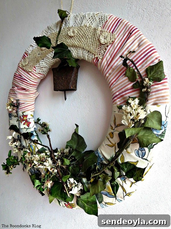 Almond greenery on wreath