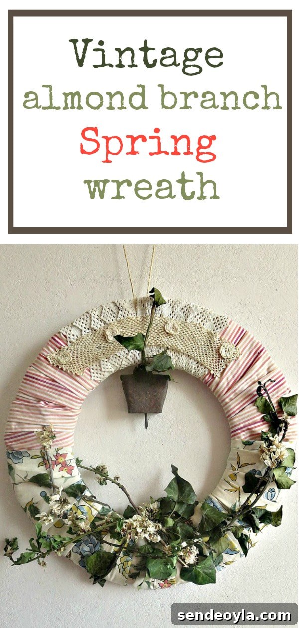 Almond branch wreath for Spring