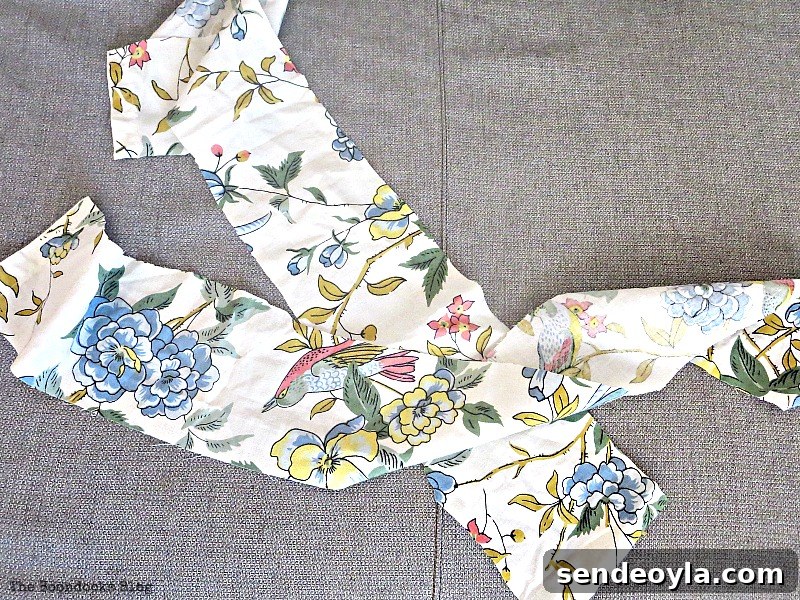 Fabric strips ready for wreath