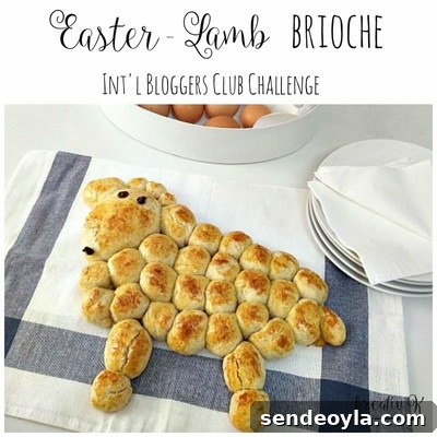 International Bloggers Club: Easter Candle Challenge 12 Easter Lamb Brioche