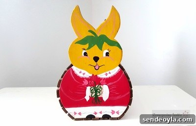 International Bloggers Club: Easter Candle Challenge 14 Wooden Bunny Easter Basket