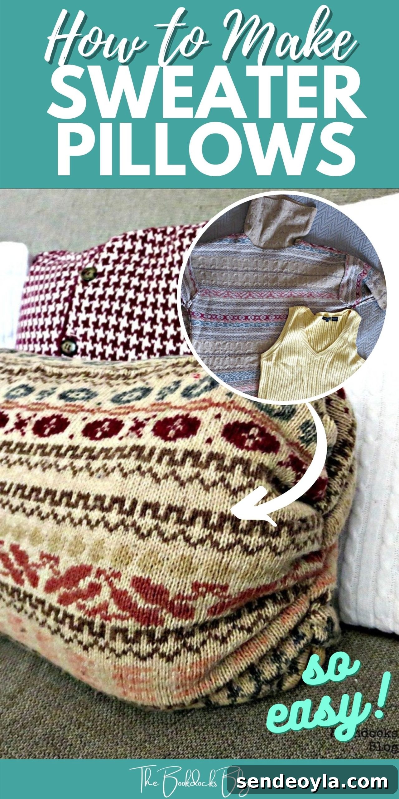 DIY Sweater Pillow Tutorial: Upcycle Old Sweaters 18 img 961 17
