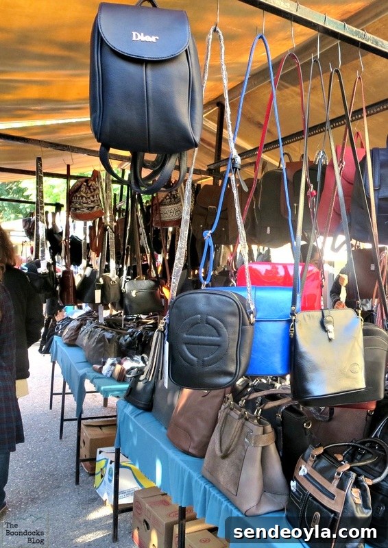 Handbag vendor, The People's Market
