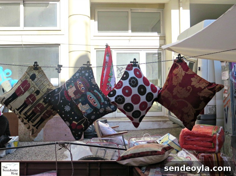 Hanging pillows, the People's Market
